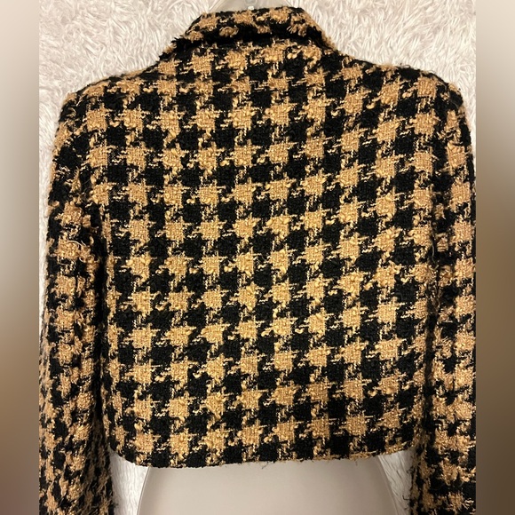 ZARA Cropped tweed textured Blazer Jacket - Picture 2 of 8